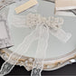 Beau - Beaded Bow Lace Ribbon Long Tail Hair Clip