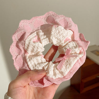 GIFTY - Lace Floral Bow Scrunchie