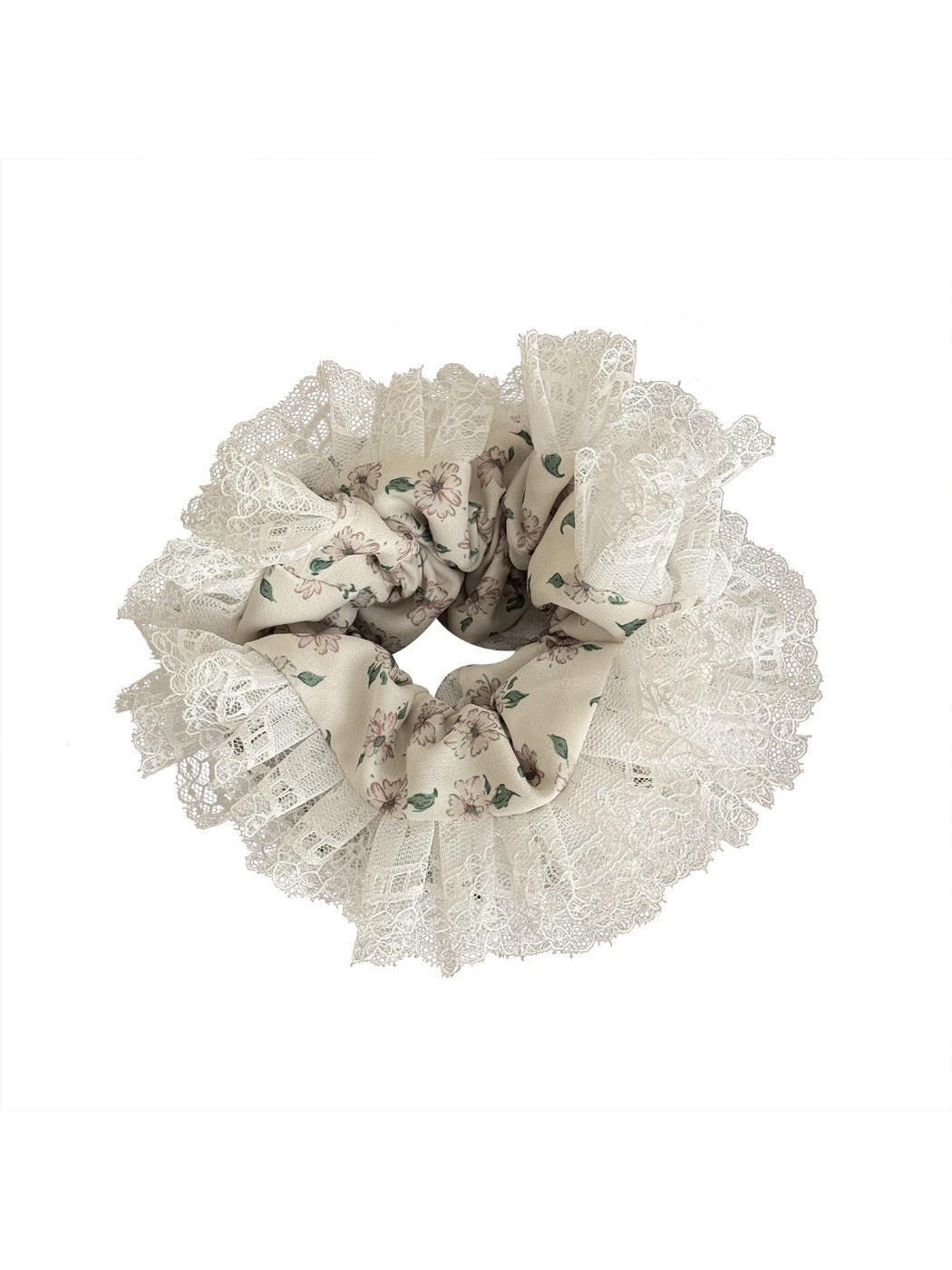 Gifty - Sweet Lace Floral Scrunchie for Ponytail