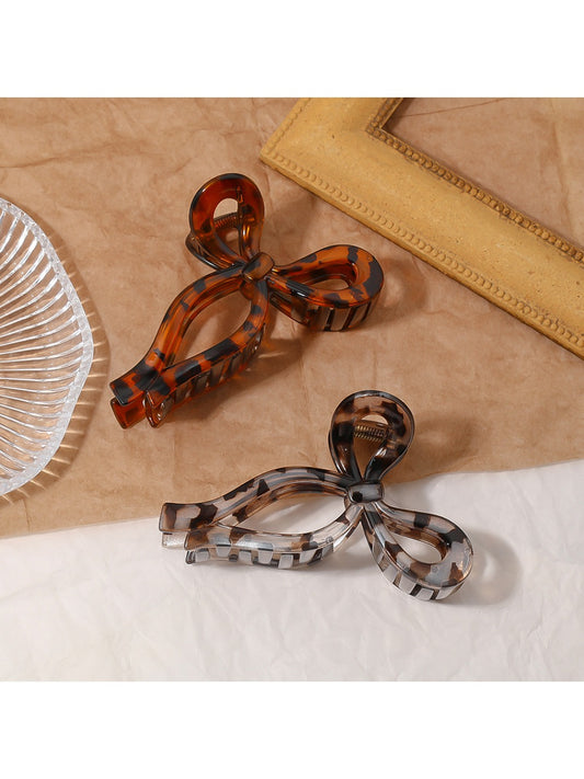 Beau - Leopard Print Bow Hair Clip