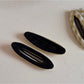 Beau - Plaid Fabric Covered Oval Alloy Hair Clip