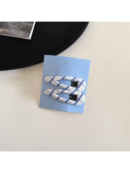 Beau - Classy Blue Plaid Hair Clip