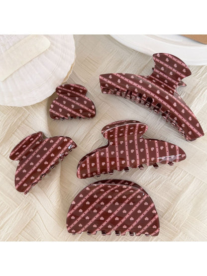 Beau - Polka-Dot Heart-Shaped Hair Clip