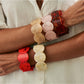 Side view of Lovra vintage textured link bracelet showing detailed links