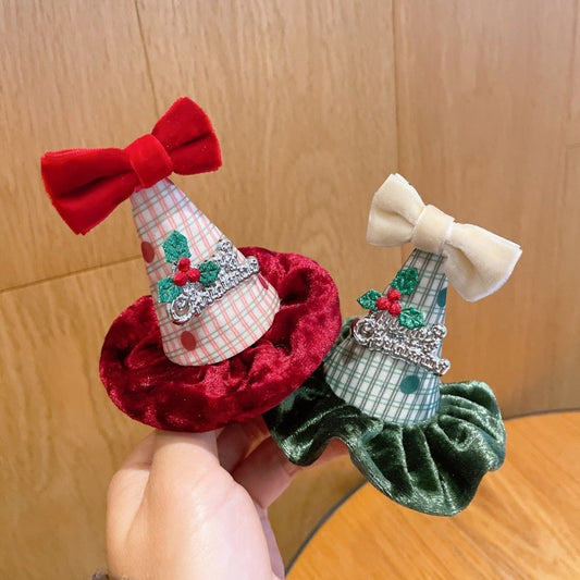 Beau - Plaid Christmas Hat Bow Hair Clip