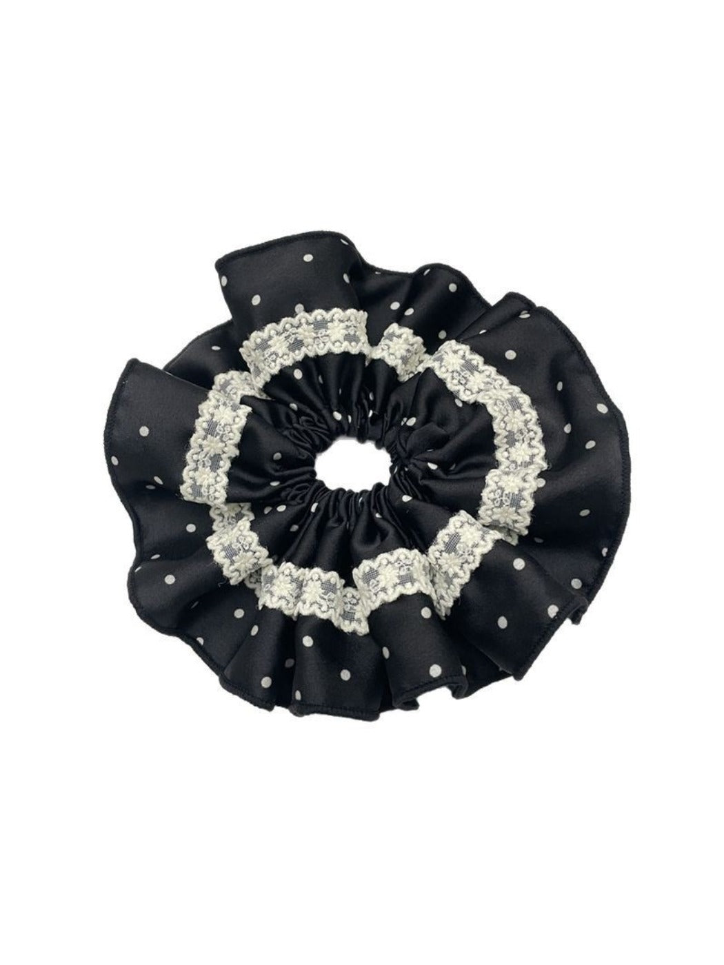 Gifty - Polka Dot Lace Satin Hair Loop