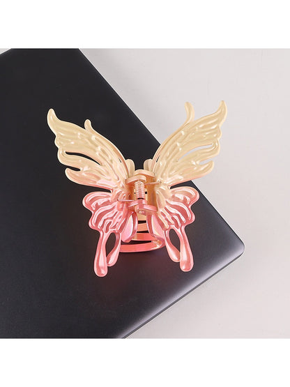 Beau - Gradient Butterfly Design Plastic Claw Clip