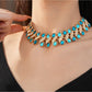 Nozari - Vintage Oval Rhinestone Necklace and Earrings