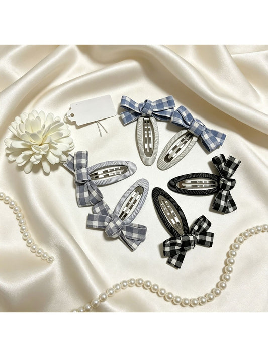 Beau - Gentle Plaid Bow Hair Clip