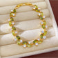 Lovra - Oval Detail Synthetic Zircon Clasp Bracelet