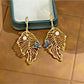 Earedge - Elegant Openwork Leaf Shaped Drop Earrings