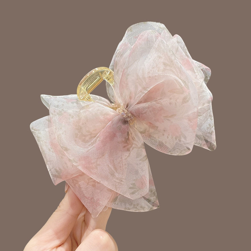 Beau - Soft Style Layered Bow Hair Claw Clip