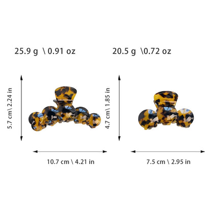 Beau - Round Wave Acetate Plate Claw Hair Clip