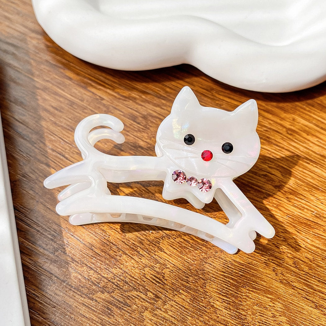 Beau - Openwork Cat Shape Decorative Claw Clip