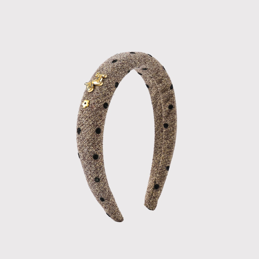 Gifty - Women's Polka Dot Floral Detail Headband