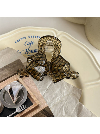 Beau - Alloy and Acetate Fiber Bow Shape Claw Clip