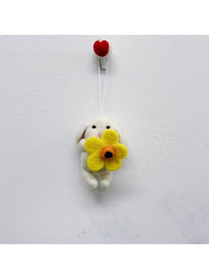 Feltery - Cute 3D Bunny Plush Keychain Bag Charm