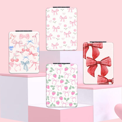 Mirroray - Portable Bow Print Folding Makeup Mirror