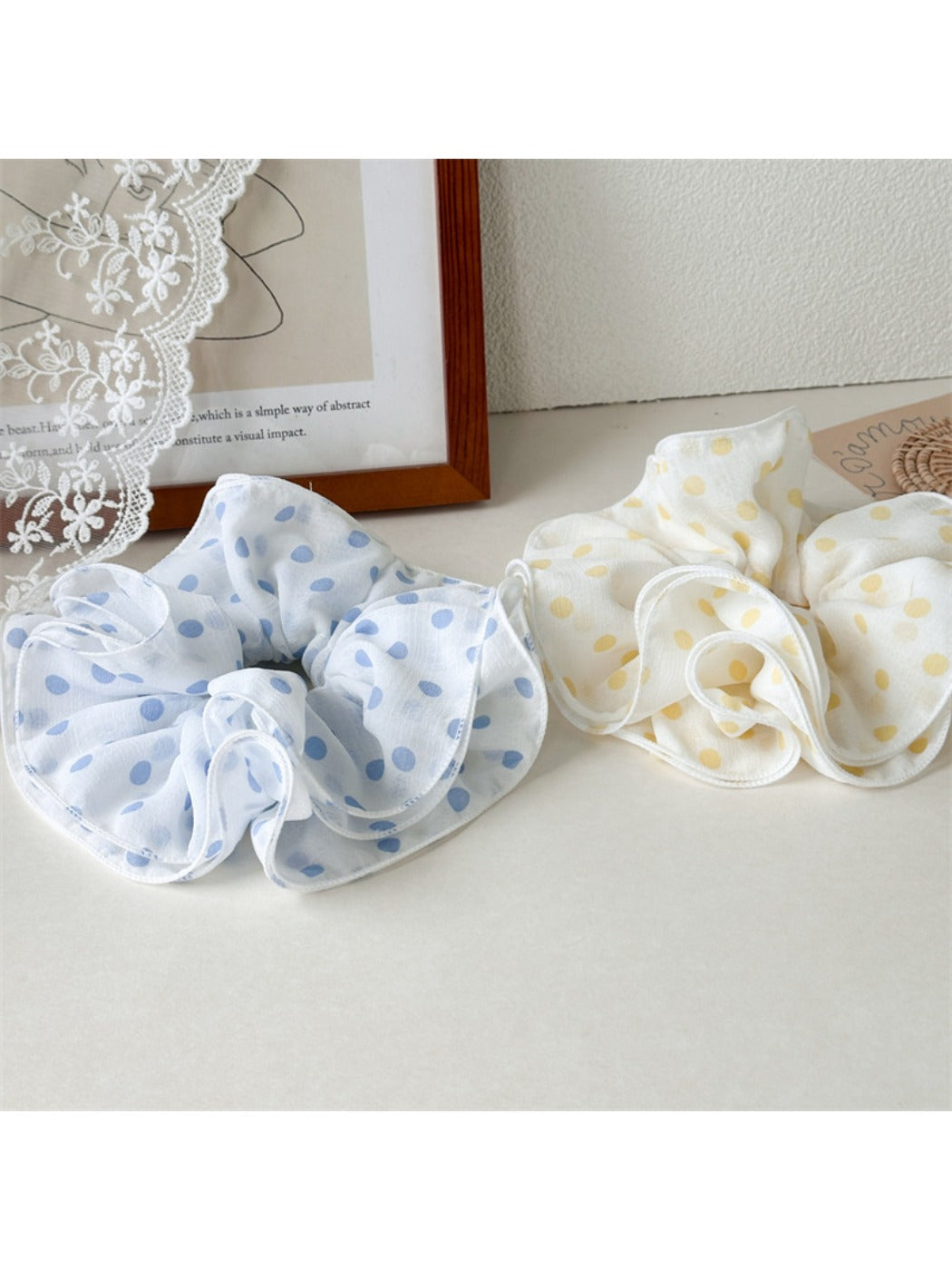 Gifty - Colorful Crinkle Dot Hair Ties