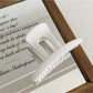 Beau - White Geometric Shaped Hair Claw Clip