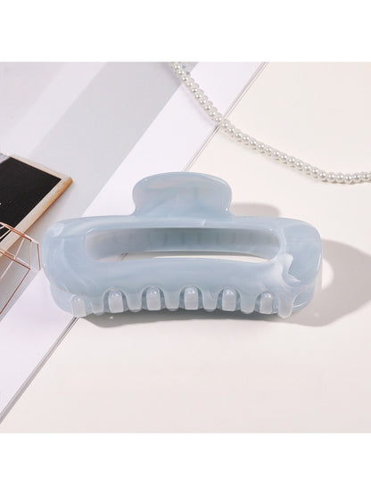 Beau - Glossy Marble Look Oval Hair Claw Clip