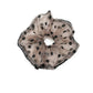 Gifty - Polka Dot Ruffled Sheer Trim Scrunchie