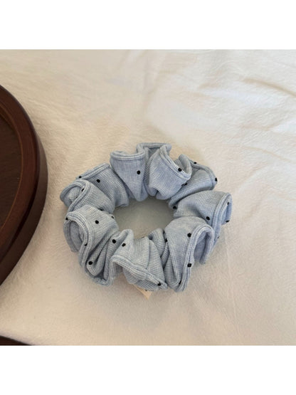 Gifty - Rounded Polka Dot Polyester Fashion Scrunchie