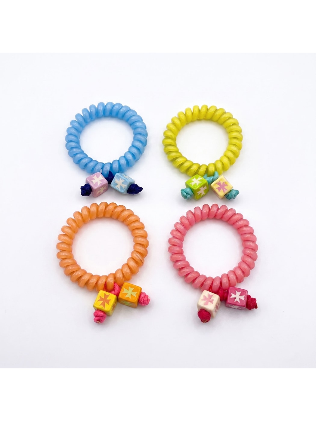 Gifty - Sweet Style Bead Detail Spiral Hair Tie