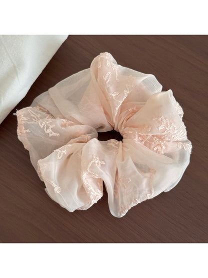 Gifty - Irregular Embroidered Polyester Scrunchie