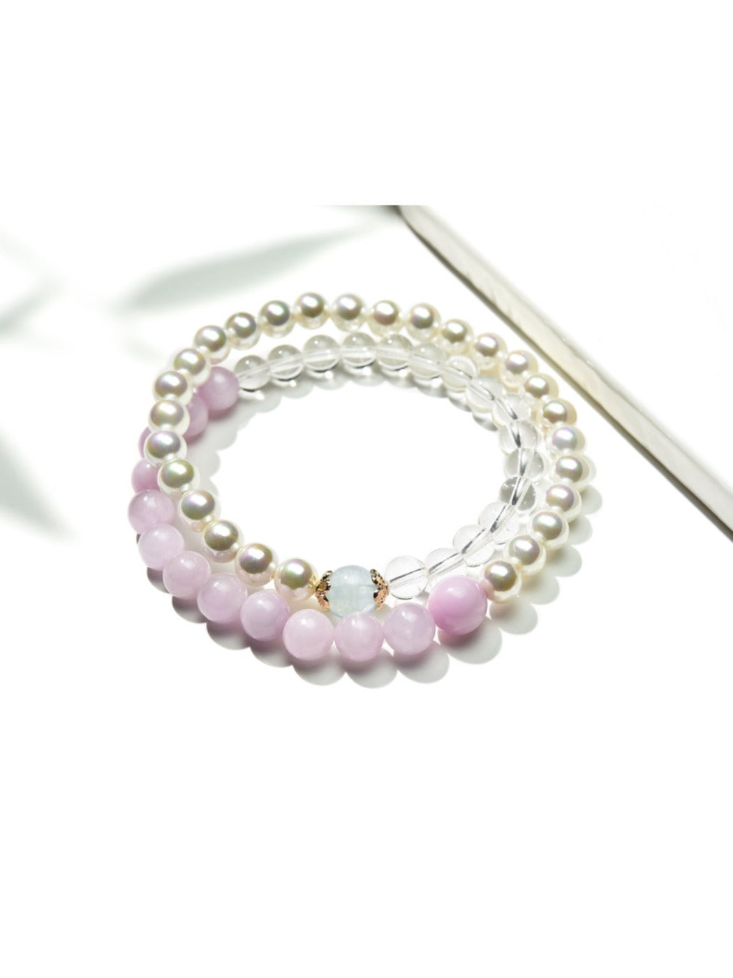 Lovra - Crystal Geometric Multi Layer Beaded Bracelet