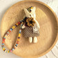 Keypus cartoon doll keychain with metal keyring and clasp attachment