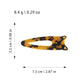 Beau - Glossy Printed Cat Detail Hair Clip Set