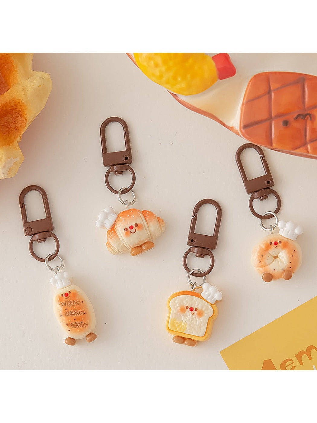 Keypus - Cute Cartoon Bread Shaped Keychain