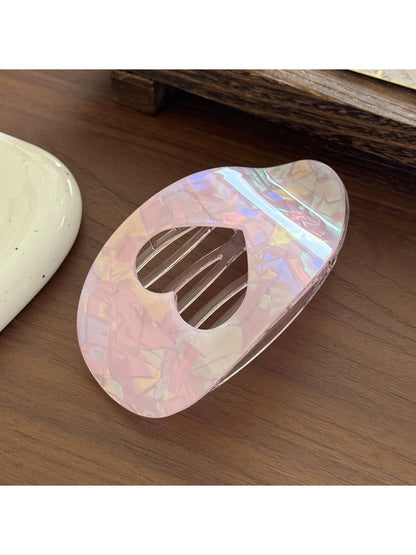 Beau - Marbled Heart Cutout Acrylic Hair Clip