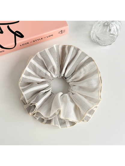 Gifty - Layered Striped Oversized Hair Scrunchie