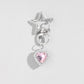 Keypus - Hollow Star and Heart Pendant Keychain
