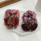 Gifty-Floral Hair Tie Elegant Bow Scrunchie Summer Mesh