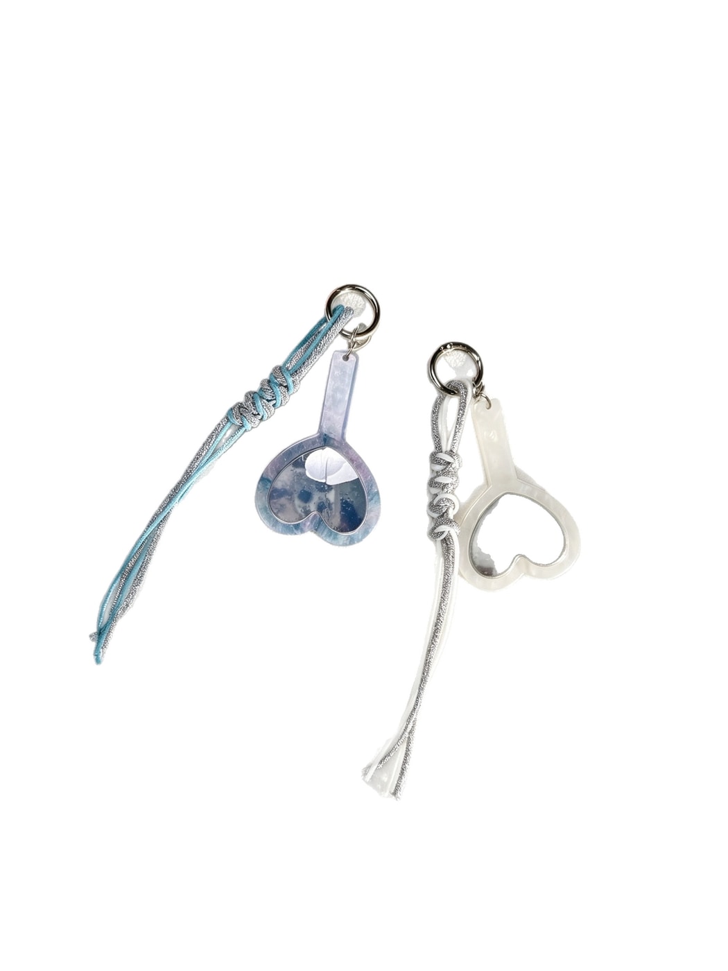 Keypus - Retro Heart Mirror Bag Charm Keychain