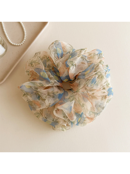 Gifty - Sweet Floral Organza Style Hair Scrunchie