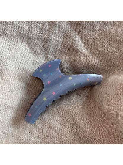 Beau - Mist Blue Acrylic Rectangle Fan Shape Claw Clip