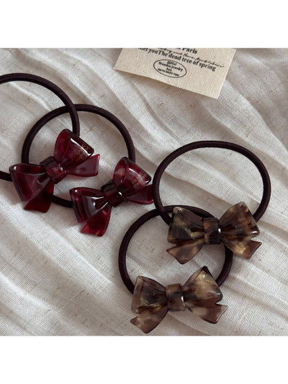 Gifty - Simple Tortoiseshell Bow Hair Tie