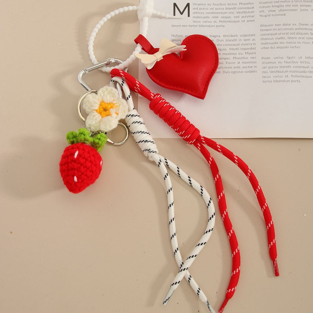 Keypus - Heart Motif Bow Detail Bag Pendant Keychain