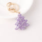 Purple Christmas tree keychain