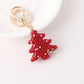 Red Christmas tree keychain