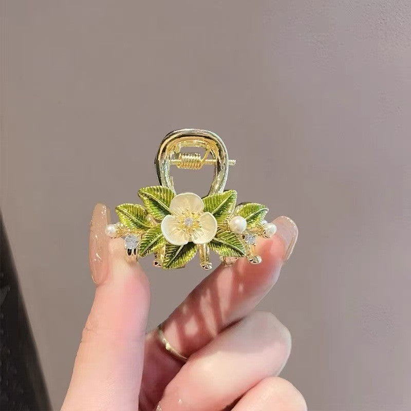 甜美贝壳花朵发夹女春季新款高级感侧边刘海夹气质发卡碎发鸭嘴夹
