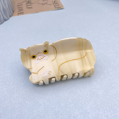 Cat Acetate Hair Claw Clip