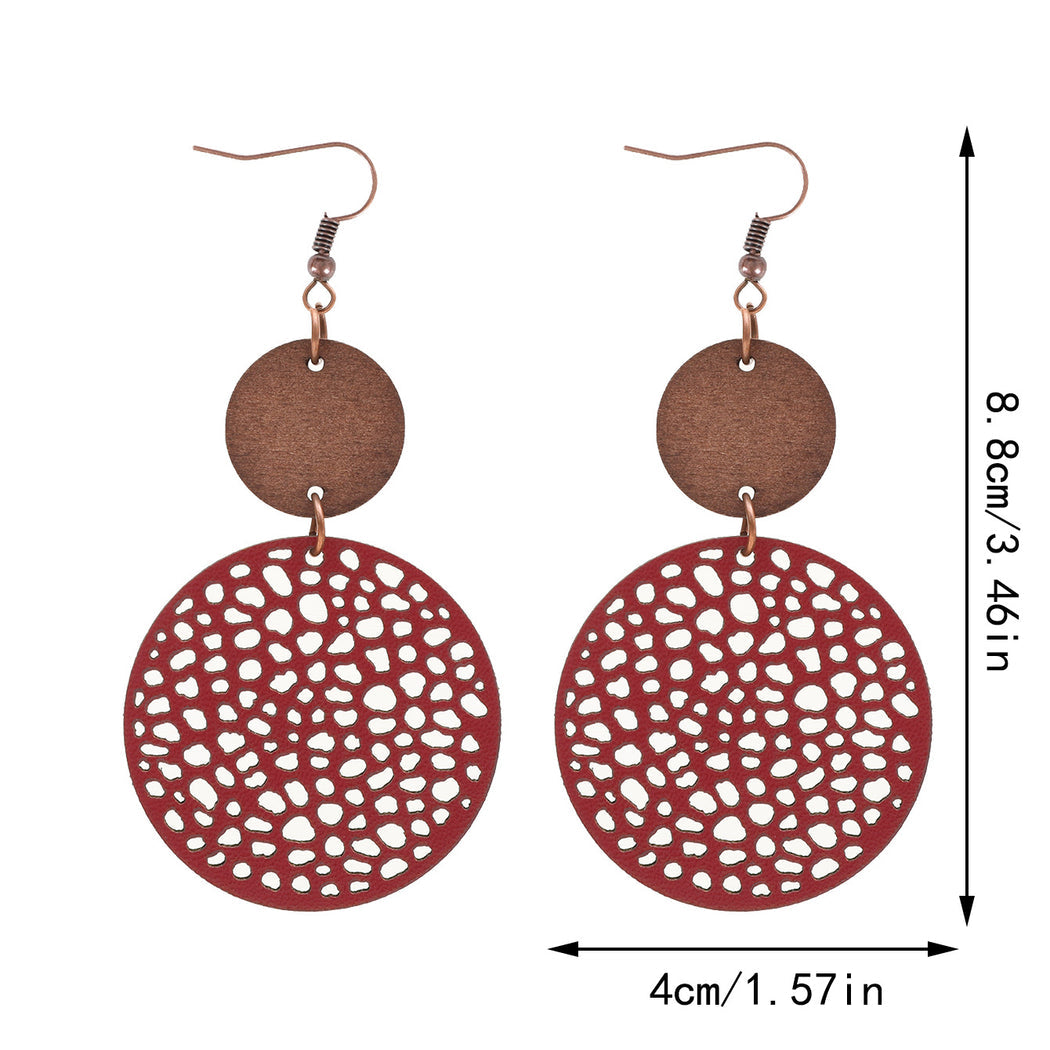 Earedge - Round Filigree Drop Earrings