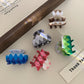 韩国棋盘格小抓夹扎高马尾发夹树脂格子顶夹小发抓高质感卡碎发
