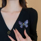 Brovia - Butterfly Embroidered Wing Brooch