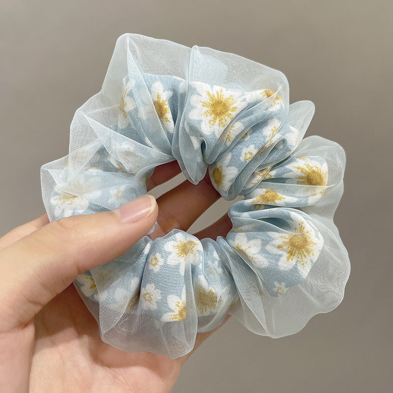 GIFTY -  Double-Layer Mesh Daisy Scrunchies